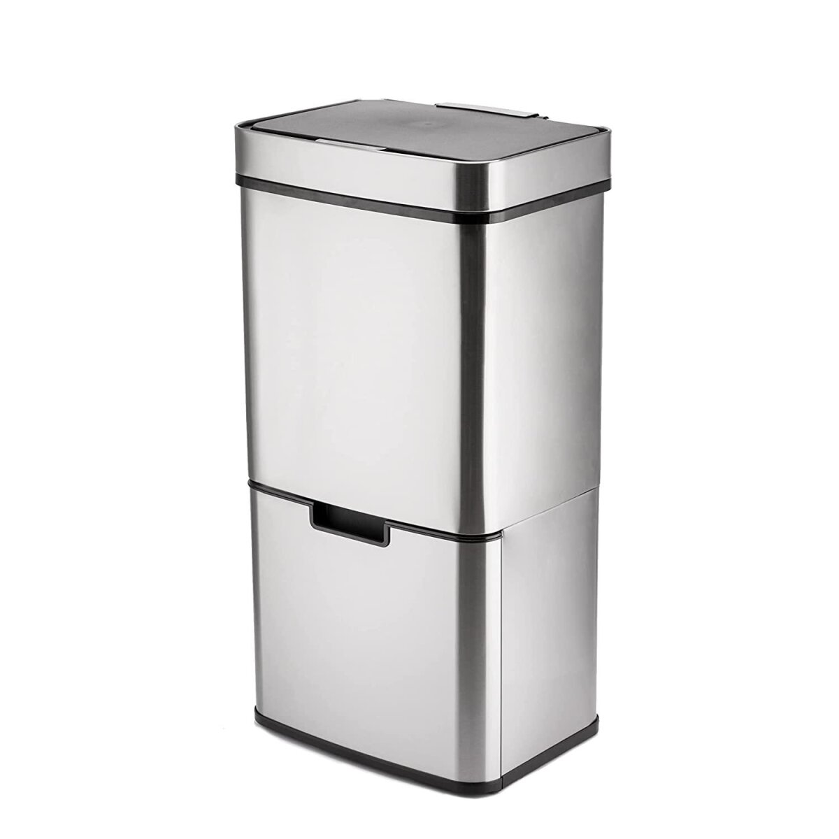 Ribelli Sensor Mülleimer, 4 Fächer, 72 L, Silber Gut Ribelli Sensor Mülleimer, 4 Fächer, 72 L, Silber Gut