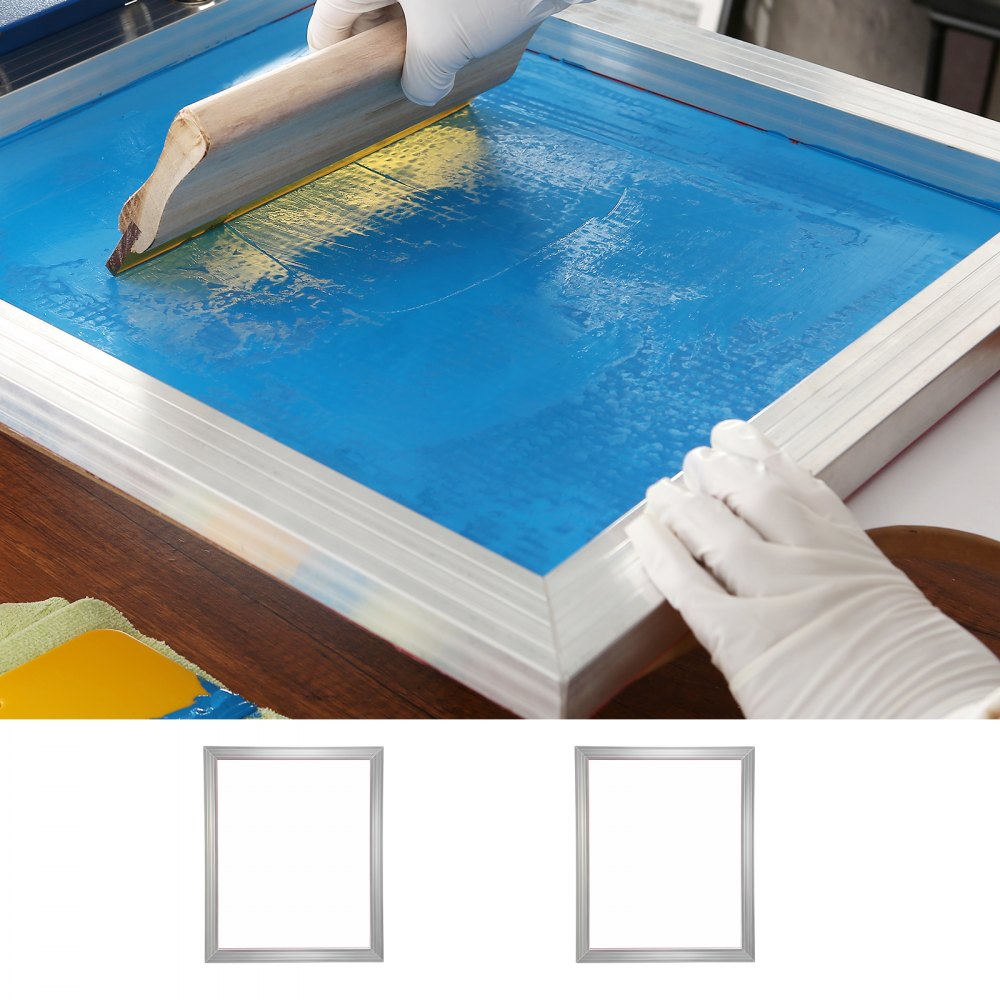 Zeefdrukkit, 2 stuks aluminium zeefdrukframes, 508x609,6 mm zeefdrukframe met 160 mesh, hoge spanning nylon gaas en afdichtingstape voor T-shirts, doe-het-zelf afdrukken enz. Zeefdrukkit, 2 stuks aluminium zeefdrukframes, 508x609,6 mm zeefdrukframe met 160 mesh, hoge spanning nylon gaas en afdichtingstape voor T-shirts, doe-het-zelf afdrukken enz.