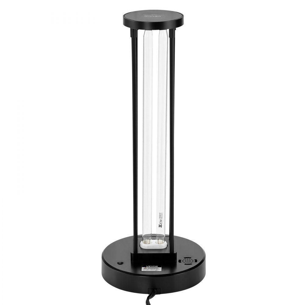 UV-licht 1 stuk 36W UV-lamp met ozonreiniger UVO-lamp met 30/60/120 minuten 3 snelheden timer en afstandsbediening voor woonkamer slaapkamer hotelschool zwart
