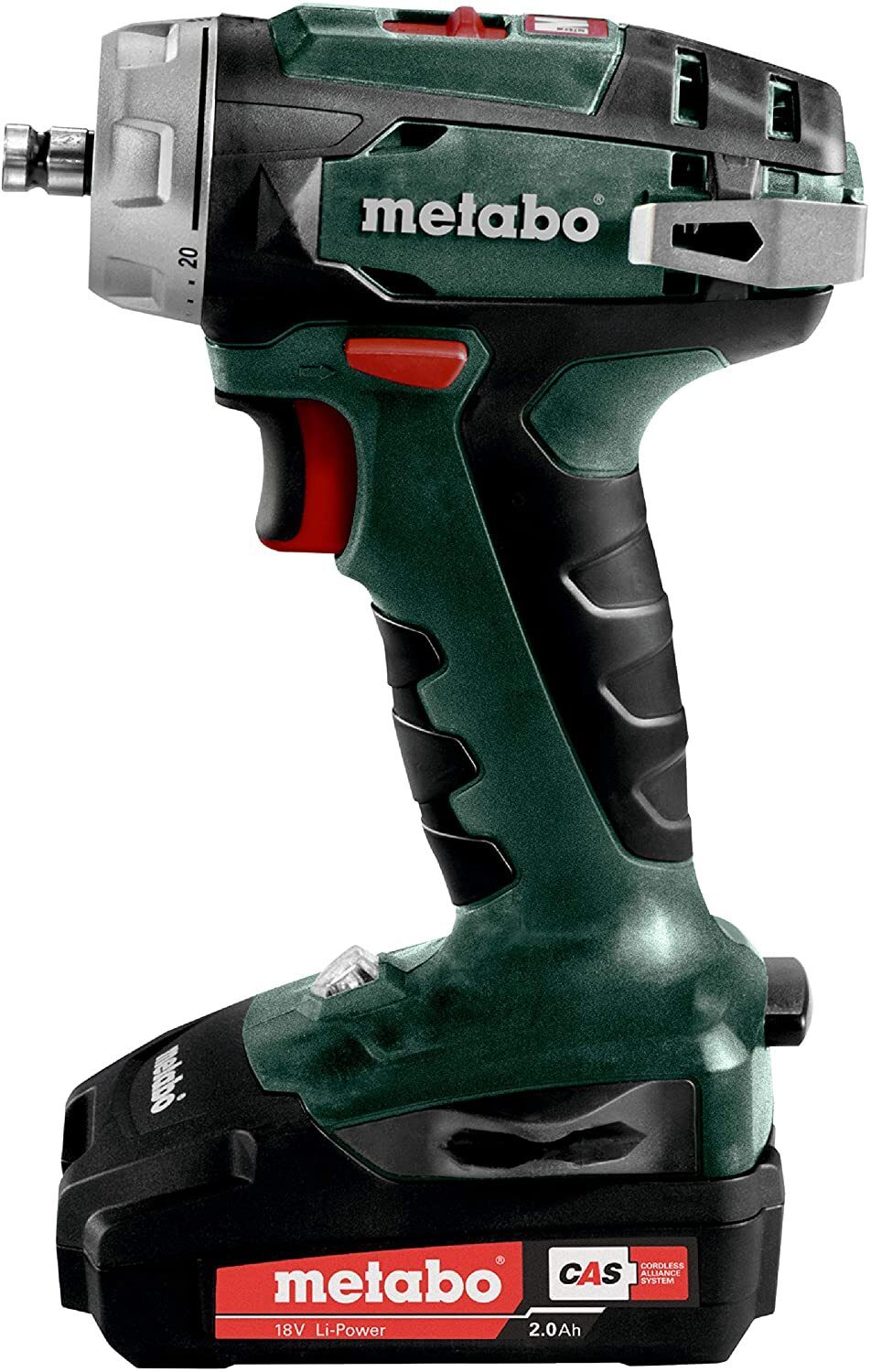 Metabo Akkuschrauber / Akku-Bohrschrauber Mobile Werkstatt Starterset im Kunststoffkoffer; mit 2 Li-Power Akkupacks (18 V/2,0 Ah), Ladegerät SC 30 + Zubehör - Neuheit