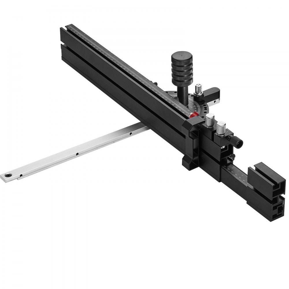 Miter Gauge Standard Slot 19x10mm Aluminum Alloy with 48-89cm Grid 15 Angle Stops Adjustable Piston and Removable Disc for Woodworking