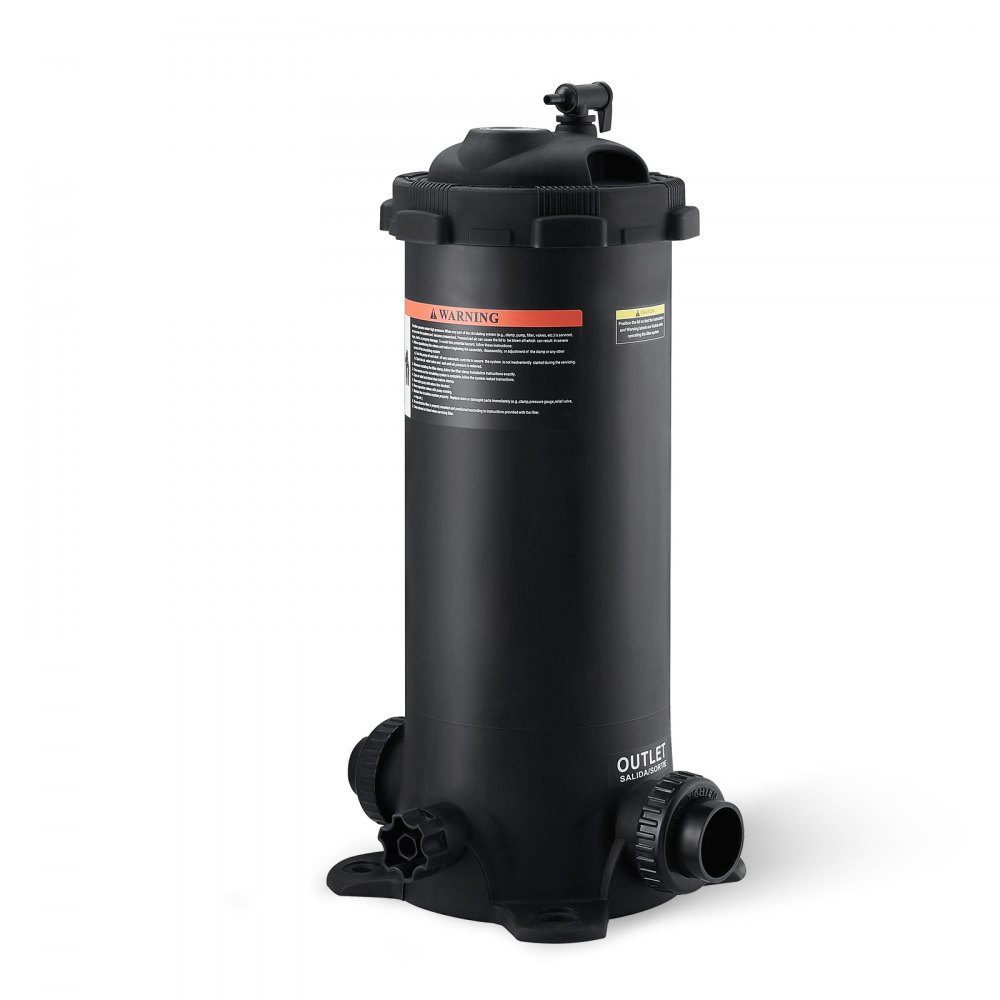 Cartridge Pool Filter, 380 x 380 x 710mm Integrated Pool Filter, Above Ground Swimming Pool Filtration Filter System with Upgrade Filter and Leakproof Housing for Hot Tubs, Spa Inflatable Pools