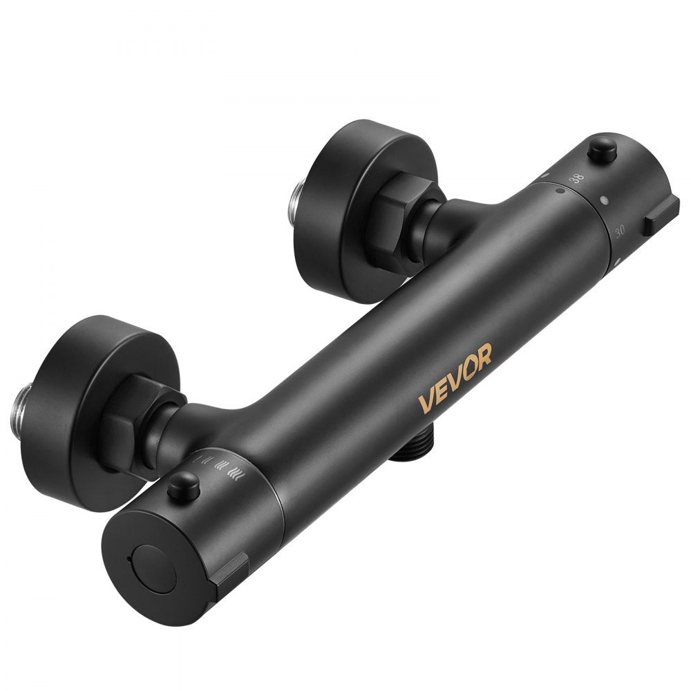 Shower Faucet with Thermostat Shower Faucet Shower Faucet with 38°C Safety Lock Shower Faucet Valve Bathtub Temperature Control Valves for Bathroom RV Hotel Matte Black