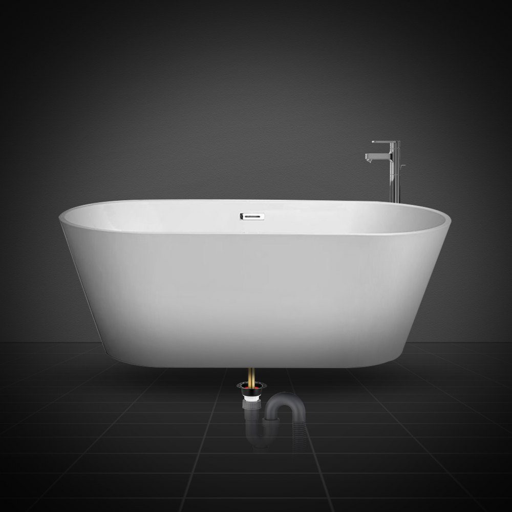 PVC Freestanding Bathtub Drain Set, Coarse Bathtub Drain Set with PVC Drain Adapter, Compatible with Freestanding Bathtubs, Floor Mounted Bathtubs and Island Bathtubs