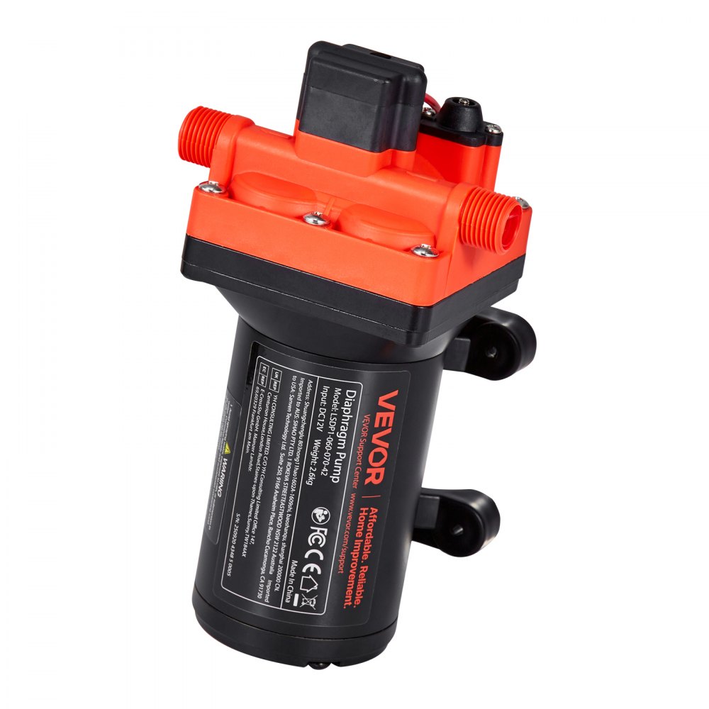 Diaphragm Pump 12V DC 22.7L/min Self-Priming 4 Chamber Diaphragm Water Pump with Automatic Pressure Switch 4.8bar Pressure for Motorhome Caravan Ship Yacht Car Wash Diaphragm Pump 12V DC 22.7L/min Self-Priming 4 Chamber Diaphragm Water Pump with Automatic Pressure Switch 4.8bar Pressure for Motorhome Caravan Ship Yacht Car Wash