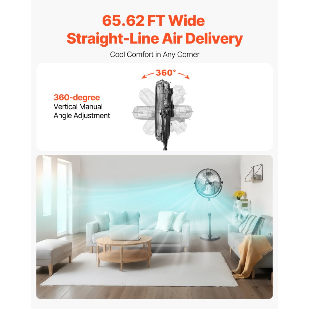 Ventilateur sur pied industriel, ventilateur de 560 mm avec hauteur réglable de 115 à 147 cm, ventilateurs de sol avec 3 vitesses réglables, machine à vent pour salon, maison, bureau, noir Ventilateur sur pied industriel, ventilateur de 560 mm avec hauteur réglable de 115 à 147 cm, ventilateurs de sol avec 3 vitesses réglables, machine à vent pour salon, maison, bureau, noir