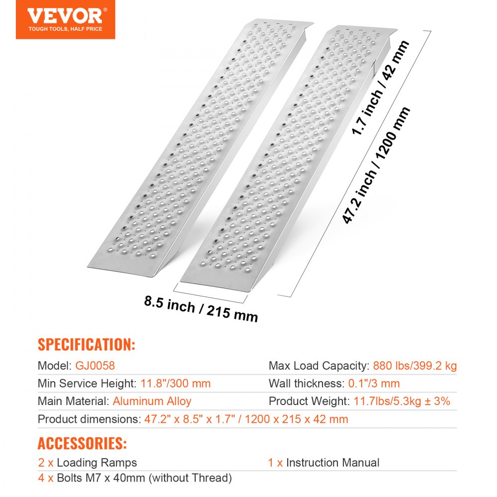 Auffahrrampe, Laderampe, Autorampe 680 kg, extra breite Ladeschiene, Autoladerampe 2160 x 1375 mm, 2 Stück. Rampen, für Motorrad, Anhänger, ATV, UTV, Gartentraktor, Rasenmäher Auffahrrampe, Laderampe, Autorampe 680 kg, extra breite Ladeschiene, Autoladerampe 2160 x 1375 mm, 2 Stück. Rampen, für Motorrad, Anhänger, ATV, UTV, Gartentraktor, Rasenmäher