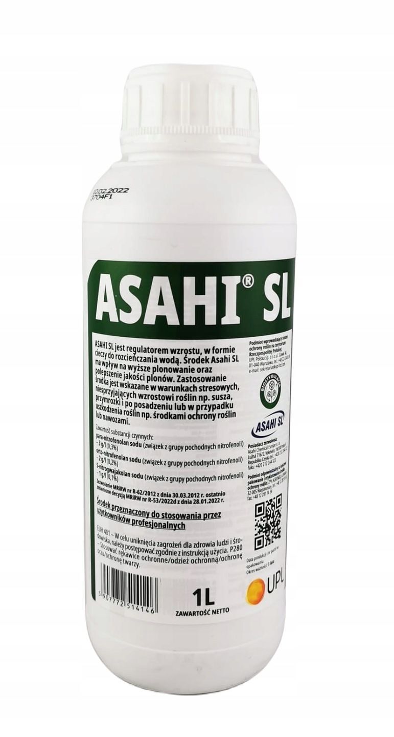 Biostymulator wzrostu Arysta Asahi SL 1L Biostymulator wzrostu Arysta Asahi SL 1L