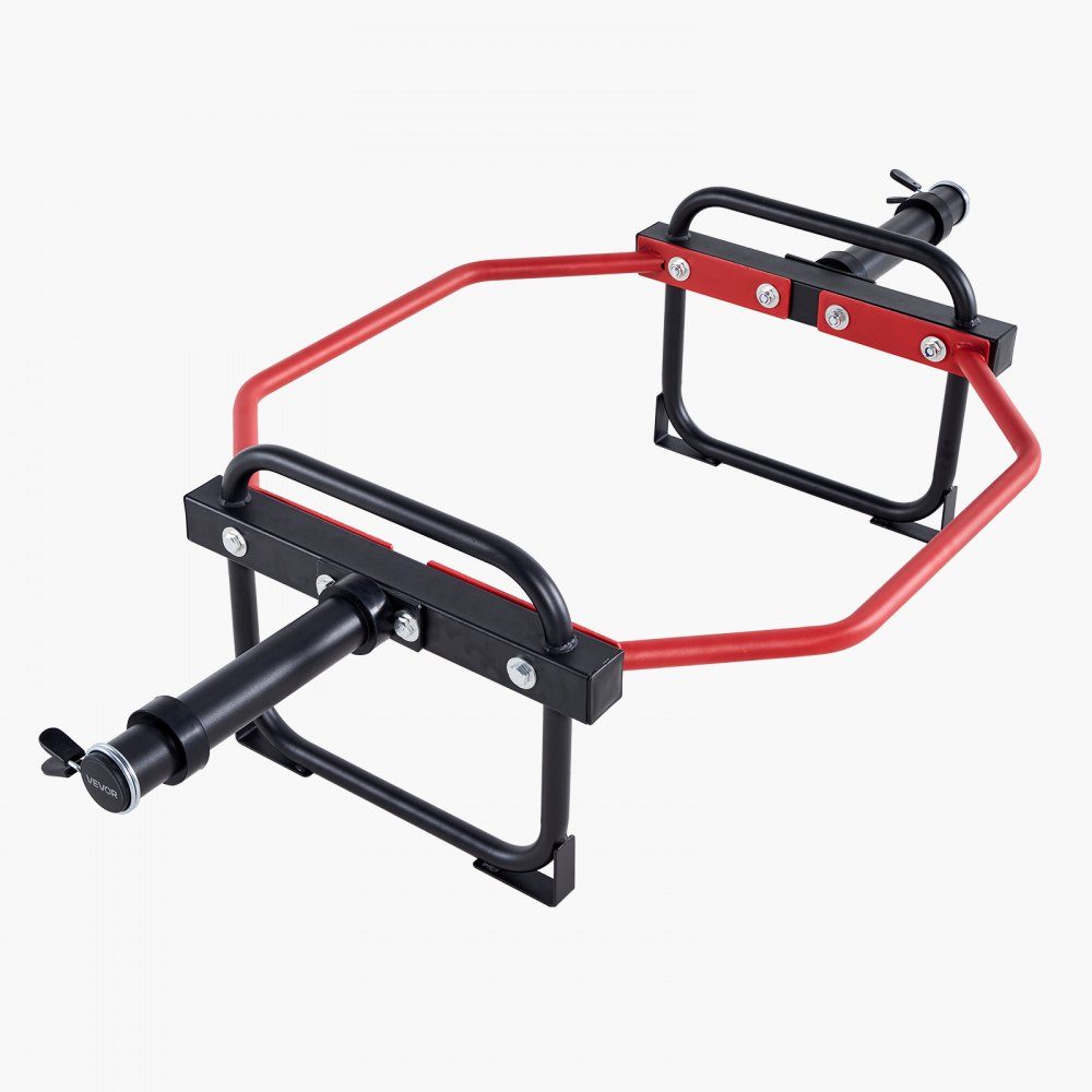 Trap Bar, Hexagonal Dumbbell Bar, 50mm, 240kg Load Capacity, Weight Lifting and Strength Training Equipment, Home Gym for Squats, Deadlifts, Shoulder Press, Red