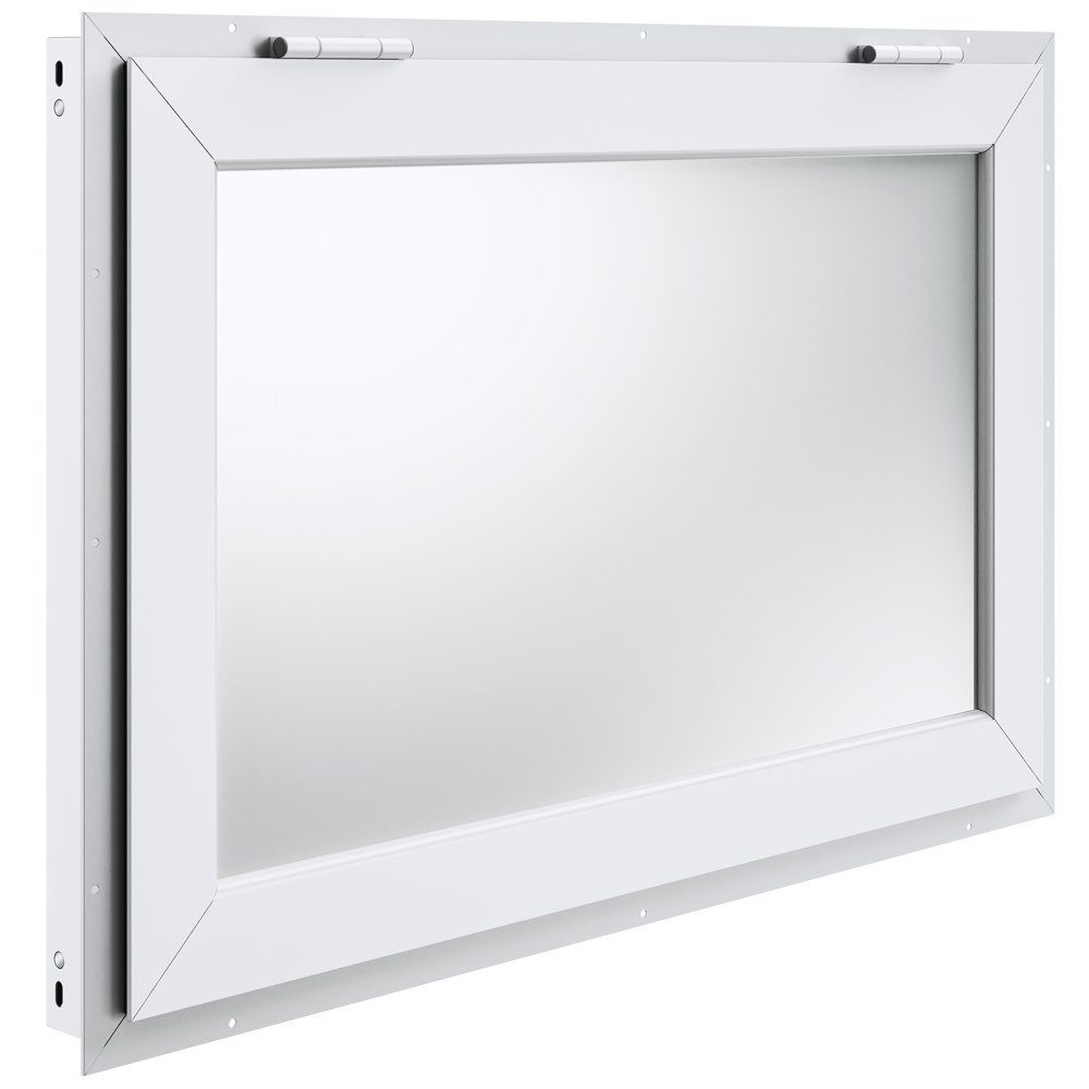 Imbissfenster für Imbisswagen, 915 x 610 mm, Servicefenster aus Aluminiumlegierung für Imbisswagen, bis zu 85° schwenkbares Servierfenster mit Markisentür und Abschlepphaken, für Imbisswagen und Imbissanhänger