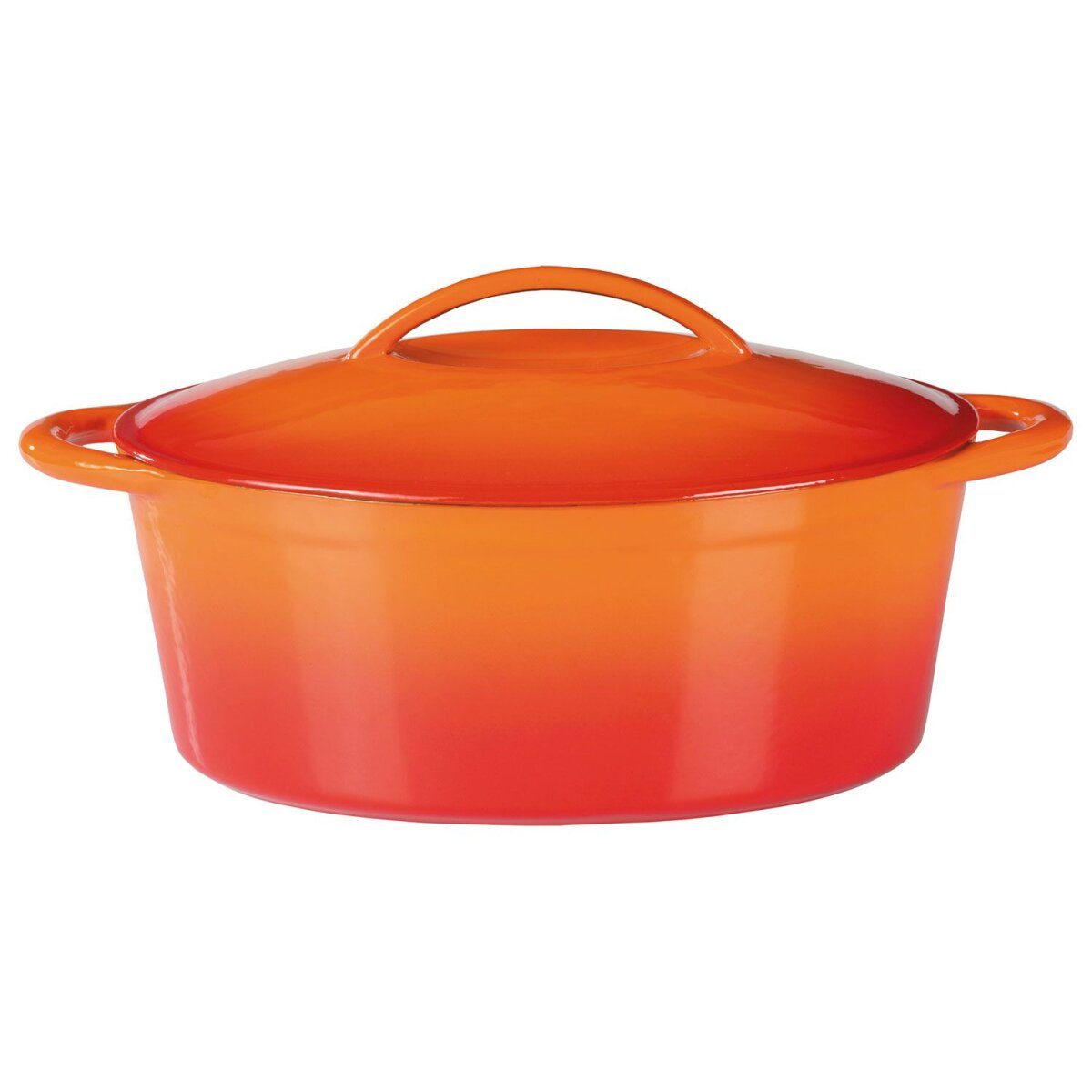 GSW Gusseisen Schmortopf/Bräter (Bräter, orange, 33x25cm)