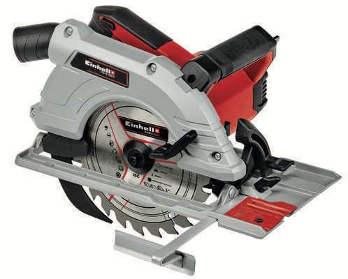 Scie circulaire manuelle Einhell TE-CS 190/1 (1 500 W, 5 500 min-1, réglage sans outil, grande poignée, table de scie en aluminium, blocage de broche, lame de scie en carbure incluse)