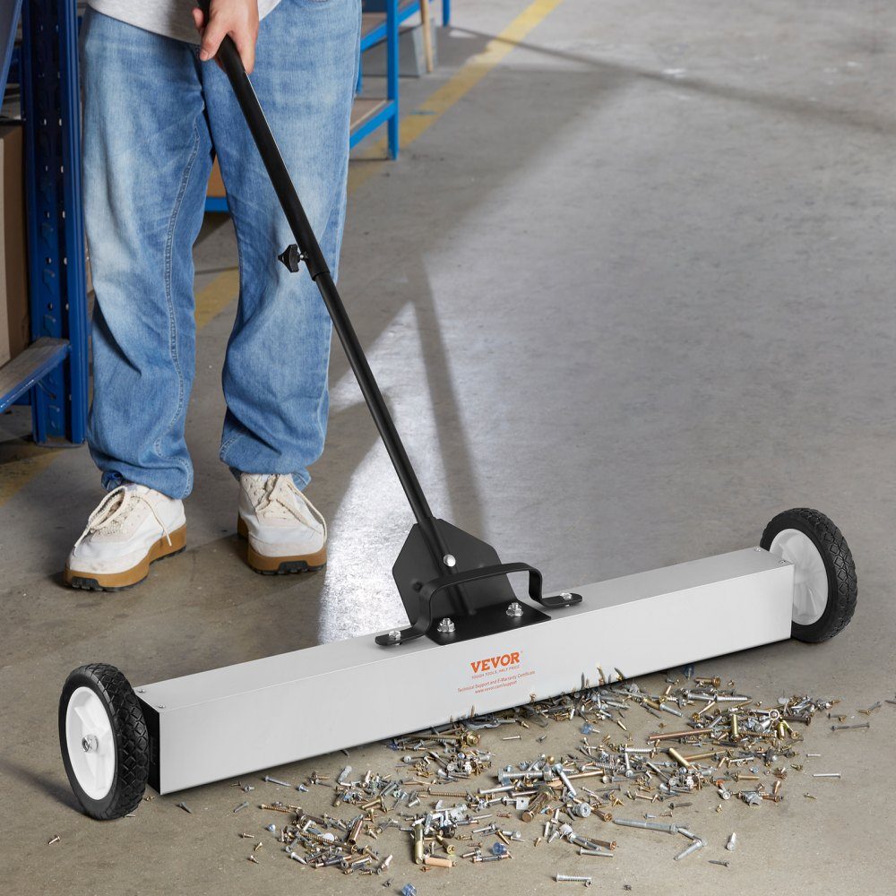 Magnetic broom magnetic sweeper 77-113 cm, magnetic sweeper magnetic broom magnetic broom magnetic lifter 24.9 kg magnetic force magnetic chip collector floor sweeper sweeper