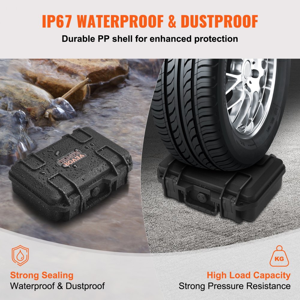 Harde pistoolkoffer met voorgesneden PU-schuim, waterdichte en stofdichte harde schaal voor 1 pistool, 12,59 x 9,01 x 4,4 inch, afsluitbare pistoolkoffer, zwart Harde pistoolkoffer met voorgesneden PU-schuim, waterdichte en stofdichte harde schaal voor 1 pistool, 12,59 x 9,01 x 4,4 inch, afsluitbare pistoolkoffer, zwart
