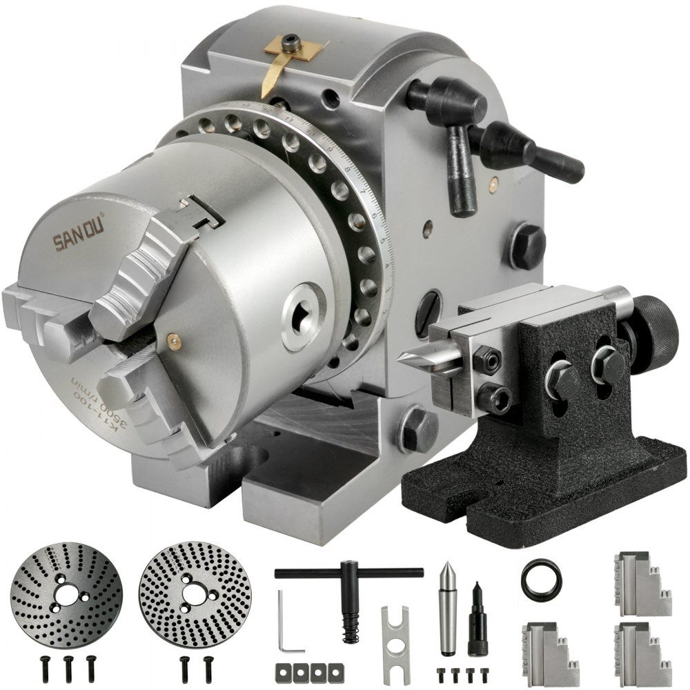 Teilkopf Rundtisch Teilkopf ø100mm horizontale vertikale Fräsmaschine Bs-0