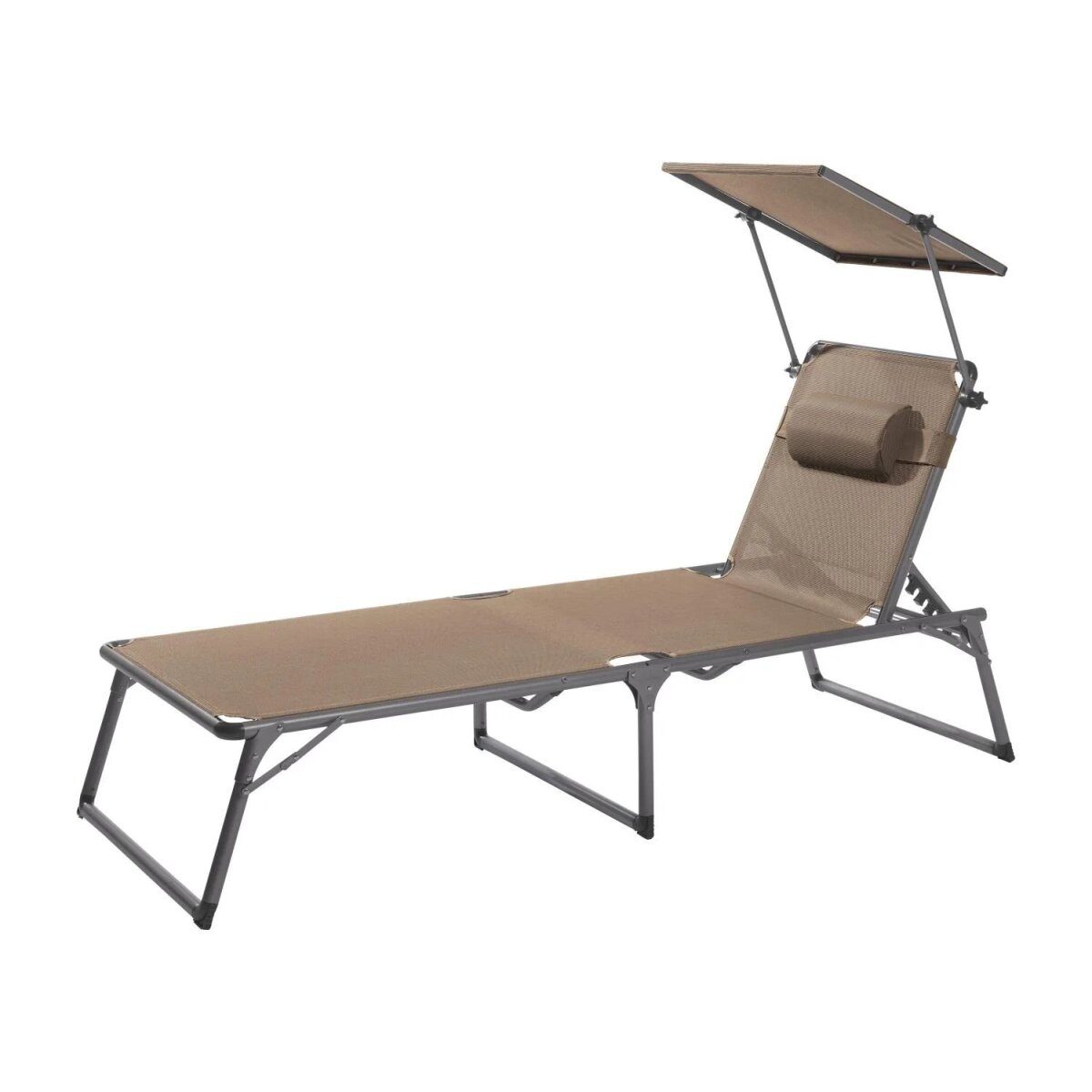 LIVARNO® chaise longue trépied en aluminium »Houston«, taupe