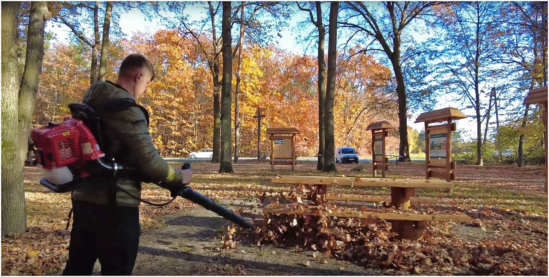 GARDEN leaf blower STRONG BACKPACK BLOWER in a starter set