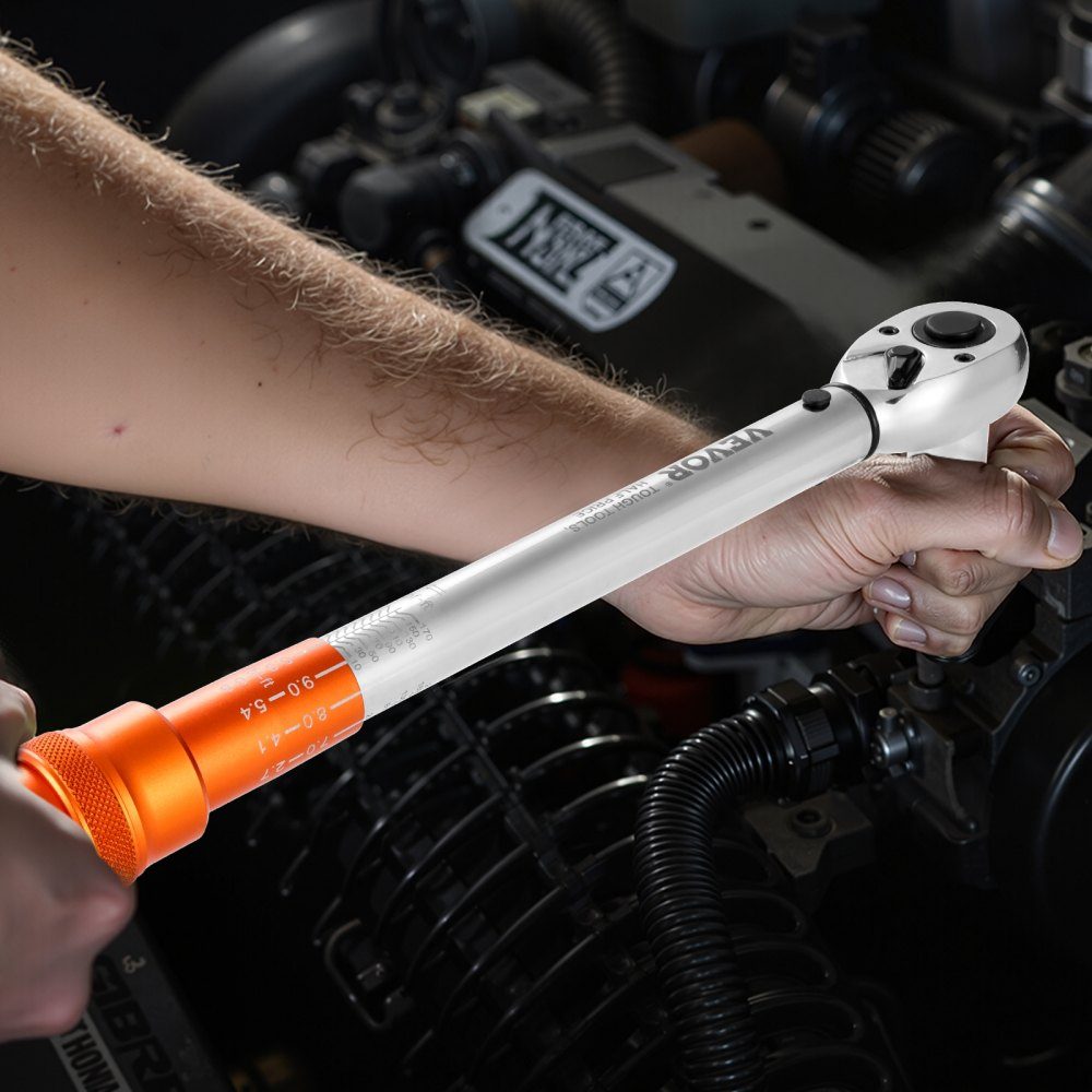 Click Torque Wrench (3pcs), 1/4 3/8 1/2" Drive, Two Way Torque Wrench Set with Dual Range Scales, 72 Teeth ±3% High Precision Alloy Steel for Auto Repair
