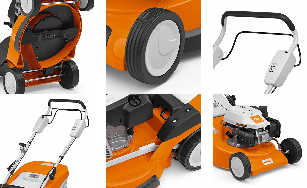 Benzin-Rasenmäher Stihl RM 248 + Profi-Handschuhe (2,8 PS, 46 cm) im Set