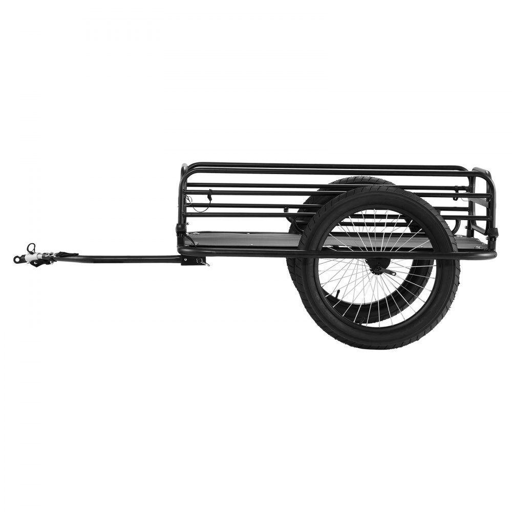Fahrradanhänger, 125 kg Tragkraft, Transportanhänger, faltbar und verstaubar, Schnellspanner mit Universalkupplung, 20-Zoll-Räder, passend für die meisten Fahrradräder, Rahmen aus Karbonstahl