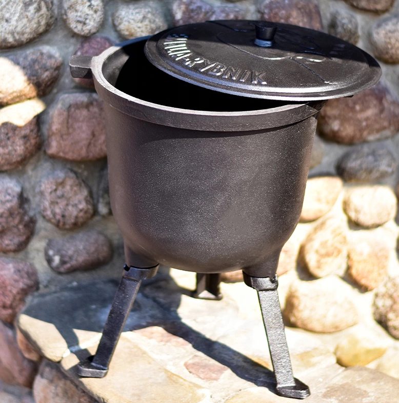 *ANGEBOT* BBQ Dutch Oven Eintopf handgefertigt mit Füßen ca. 10l fürs Lagerfeuer
