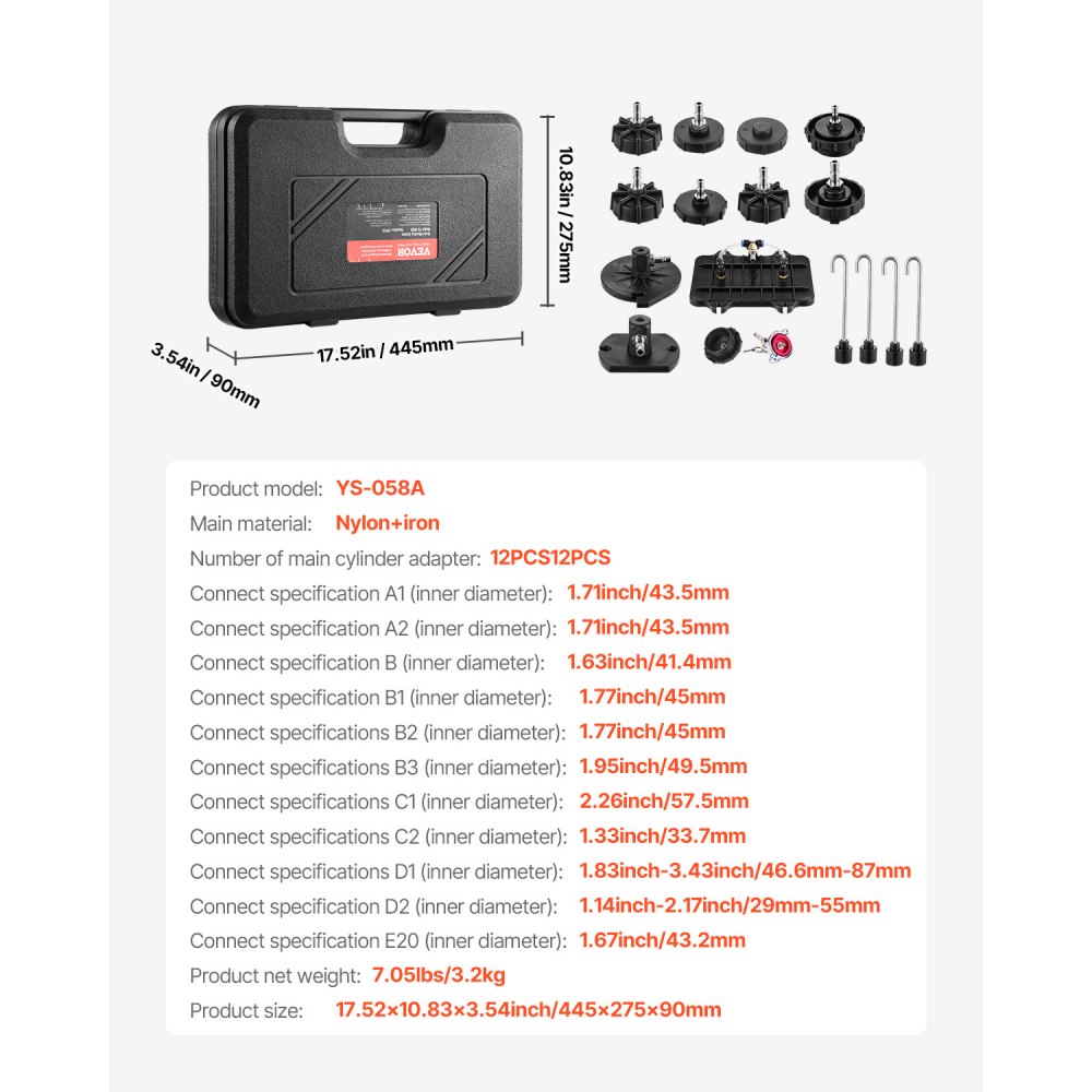 Brake Master-Entlüfter-Set 12-teilig. Professionelles Bremsenentlüftungsadapter-Set mit Komplettset und Griff, langlebiger Bremsenentlüftungsadapter zum Einfüllen der Bremsflüssigkeit Brake Master-Entlüfter-Set 12-teilig. Professionelles Bremsenentlüftungsadapter-Set mit Komplettset und Griff, langlebiger Bremsenentlüftungsadapter zum Einfüllen der Bremsflüssigkeit