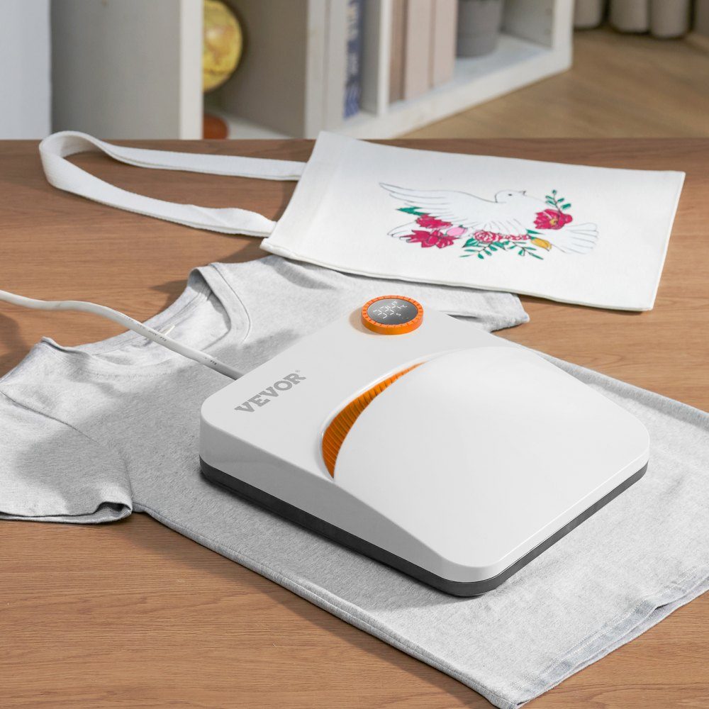2 in 1 Mini Heat Press Machine Heat Press 9" x 9", 670W Heat Transfer T-Shirts, Coasters, Cushions, DIY Small Heat Press Transfer Press Plotter Printing Machines, Shirt Press Printing