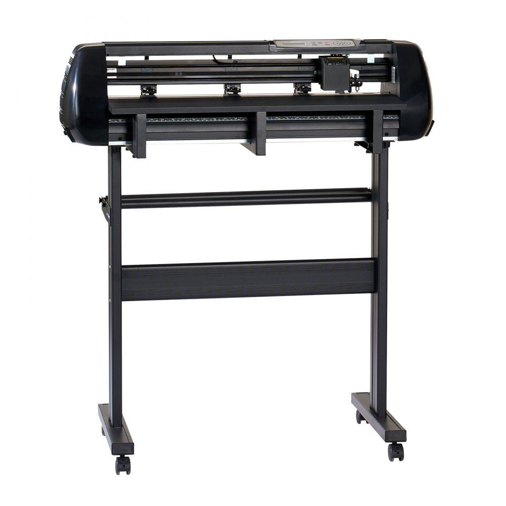 Vinyl-Schneidemaschine mit 72 cm maximaler Vorschubbreite, Doppelmessern und LED-Anzeige, verstellbares Vinyl-Schneideplotter-Set mit Aufkleberbögen, Transferfolien und Signmaster-Software
