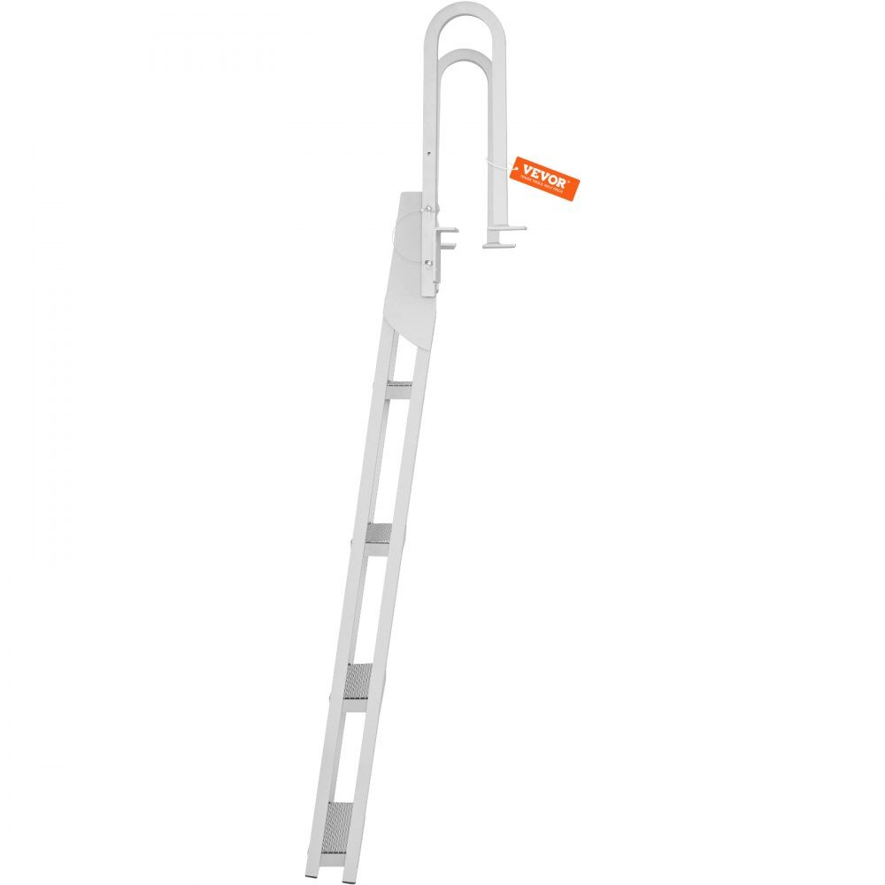 Aluminium-Anlegeleiter, Bootsleiter, klappbare Bootstrittleiter, 4 Stufen, 158 kg