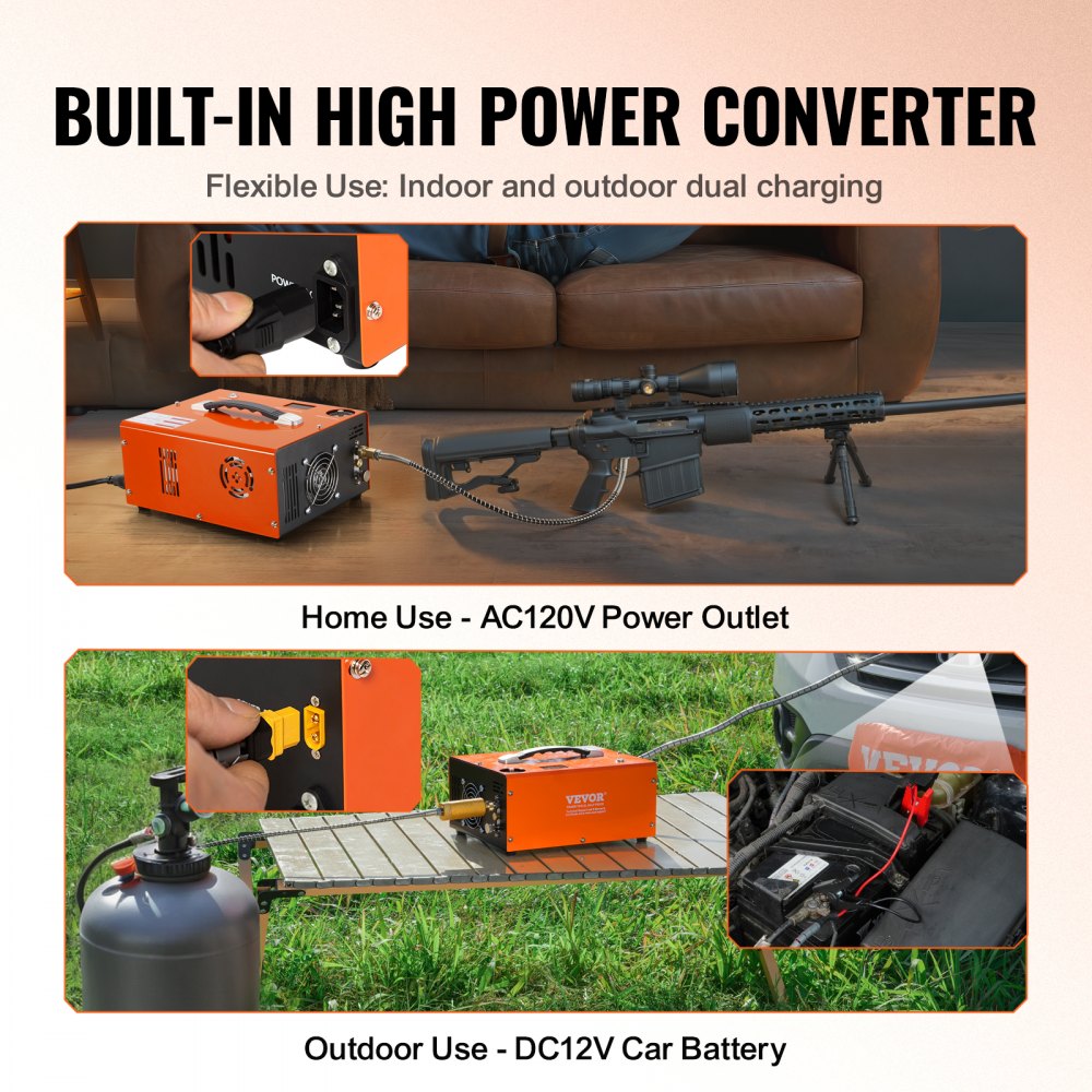 PCP Kompressor 30Mpa/4500PSI Luftkompressor 0,5L DC12V & AC120V Tauchkompressor Luftpumpe inkl. 8 mm Hochdruckschlauch mit Schnellkupplung, Batterieklemmen, Filter, Luftgewehrgewehr aus Baumwolle PCP Kompressor 30Mpa/4500PSI Luftkompressor 0,5L DC12V & AC120V Tauchkompressor Luftpumpe inkl. 8 mm Hochdruckschlauch mit Schnellkupplung, Batterieklemmen, Filter, Luftgewehrgewehr aus Baumwolle