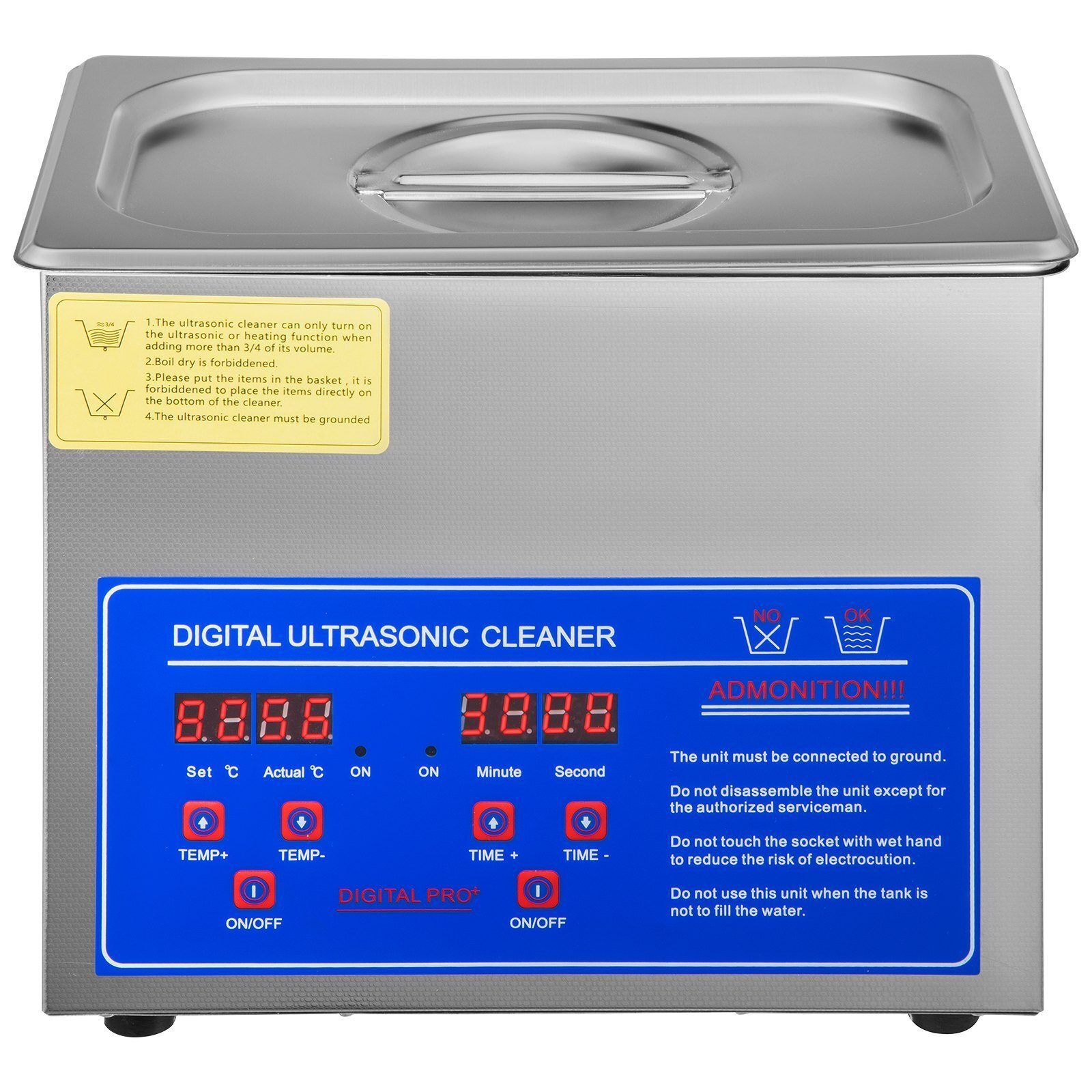Ultraschallreiniger 3L Reiniger Ultraschall Ultraschallreiniger Ultraschallreinigungsgerät Edelstahl mit Digitalanzeige