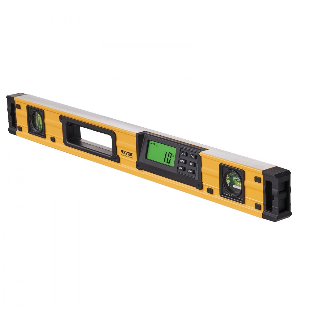 Digitaler Neigungssensor, Aluminium-Wasserwaage mit LCD-Bildschirm, 600 mm Länge, 3 Stufen, Messbereich von 0–360° (4 x 90°), 0,5 mm/m Genauigkeit, Speicheraufzeichnung und Haltefunktion Digitaler Neigungssensor, Aluminium-Wasserwaage mit LCD-Bildschirm, 600 mm Länge, 3 Stufen, Messbereich von 0–360° (4 x 90°), 0,5 mm/m Genauigkeit, Speicheraufzeichnung und Haltefunktion