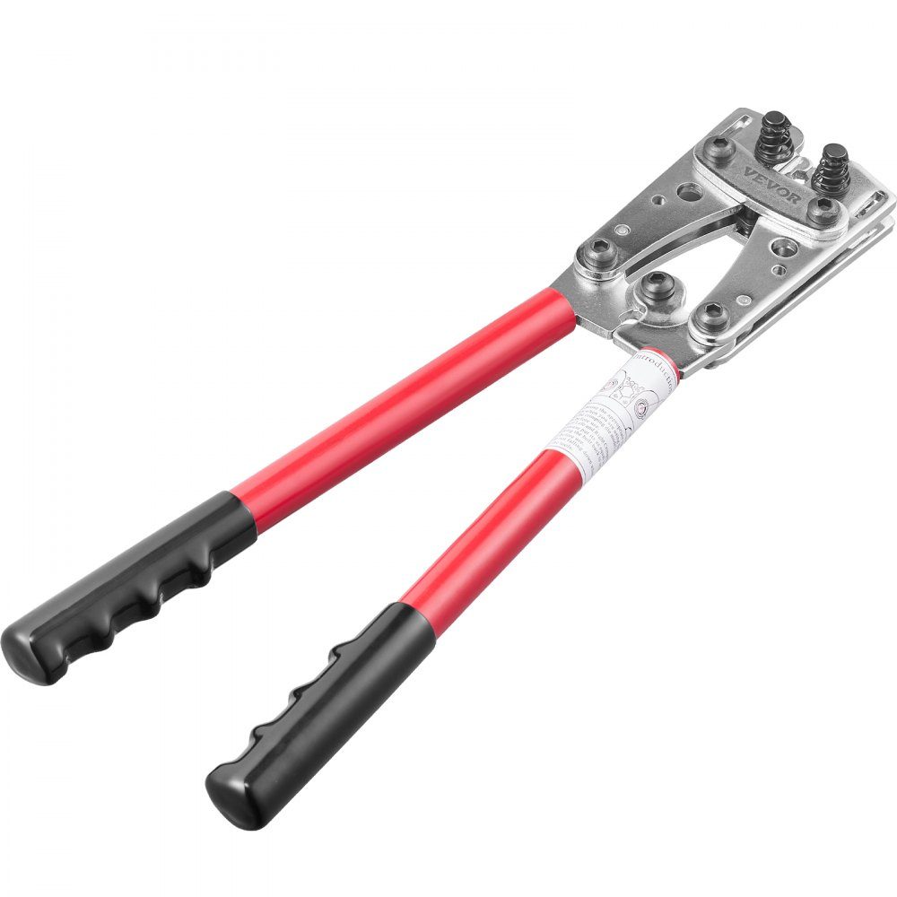 Crimpzange Kabelschuhzange 6-50 mm², Batteriekabel-Crimpzange Batteriepol-Crimpzange, Crimpzange mit 6 Größen & 48 Kupferringverbindern, Kupfer-Ringkabelschuh-Crimpzange Kabelschneider