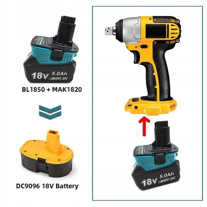 #NEU# Adapter MAKITA BL18xx auf DEWALT 18V NiCd Elektrowerkzeuge