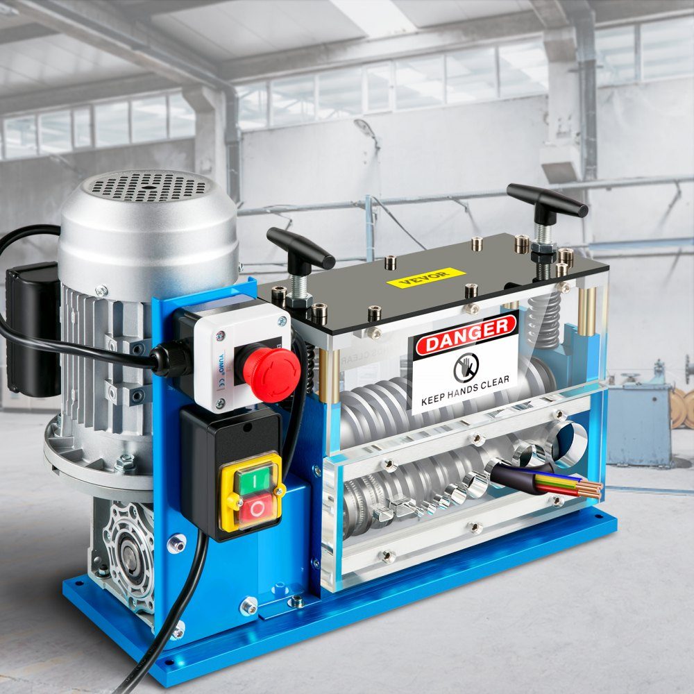 Machine à dénuder les fils électriques 370 W 1,5 mm-38 mm Machine à dénuder les câbles Outil de dénudage des câbles 11 canaux 10 lames pour le recyclage des fils de cuivre/retrait de l'isolation en plastique