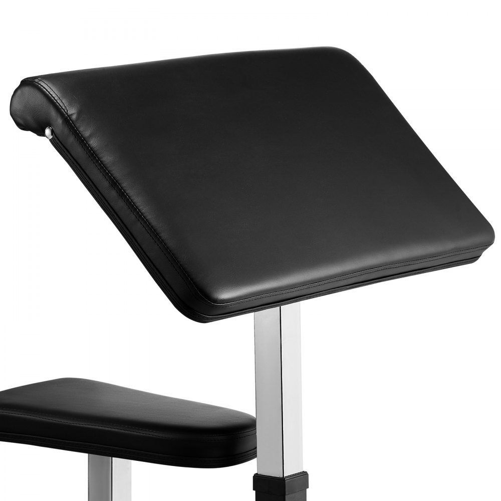Preacher Curl Bench Biceps Machine for Strength Training, (Max Load 200kg), Home Fitness Equipment, Seated Barbell and Dumbbell Biceps Station, Adjustable Weight Benches