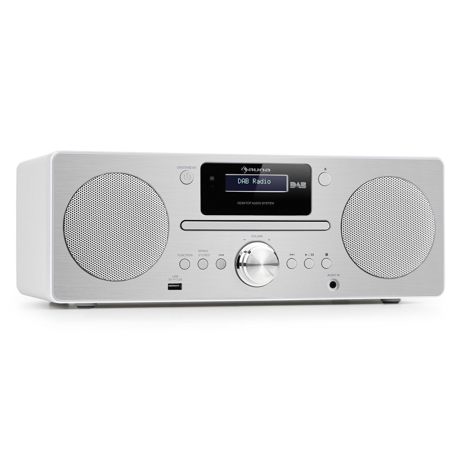 Radio DAB avec lecteur CD, chaîne micro stéréo, FM, écran LCD, Bluetooth, USB