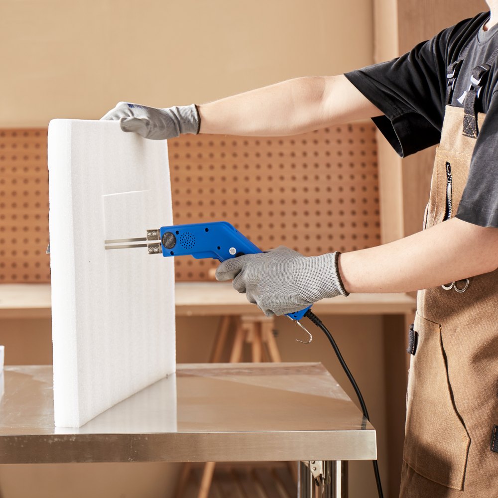 Styrofoam Cutter, 200W Styrofoam Cutter, 50-500°C Adjustable Foam Cutter with 150mm and 200mm Cutting Blades for KT Board, Polyethylene, Sponge, Rubber - Tool Box Included Styrofoam Cutter, 200W Styrofoam Cutter, 50-500°C Adjustable Foam Cutter with 150mm and 200mm Cutting Blades for KT Board, Polyethylene, Sponge, Rubber - Tool Box Included