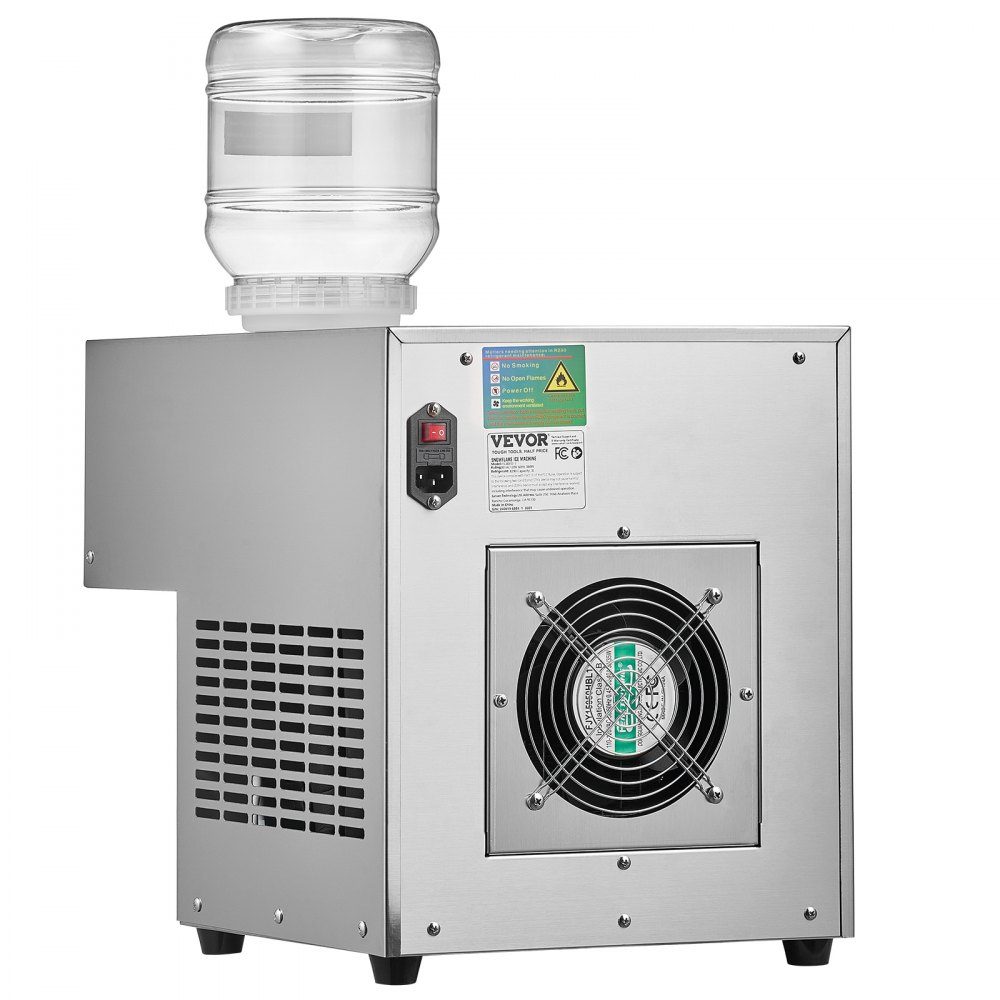 Commercial Snowflake Ice Machine, Snow Ice Machine, 80kg/24 Hours Snowflake Ice Machine, Ice Shaver, Electric Snow Cone Maker with Air Cooling System and Touch Screen for Bakery Cafe