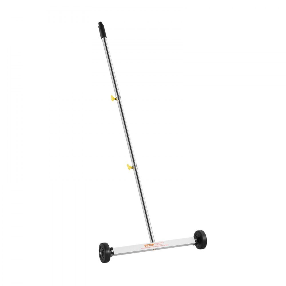 Magnetic sweeper Magnetic sweeper with wheels 43 cm, 4.5 kg load capacity, magnetic broom with adjustable handle, for picking up nails and screws, cleaning for garages, roof projects