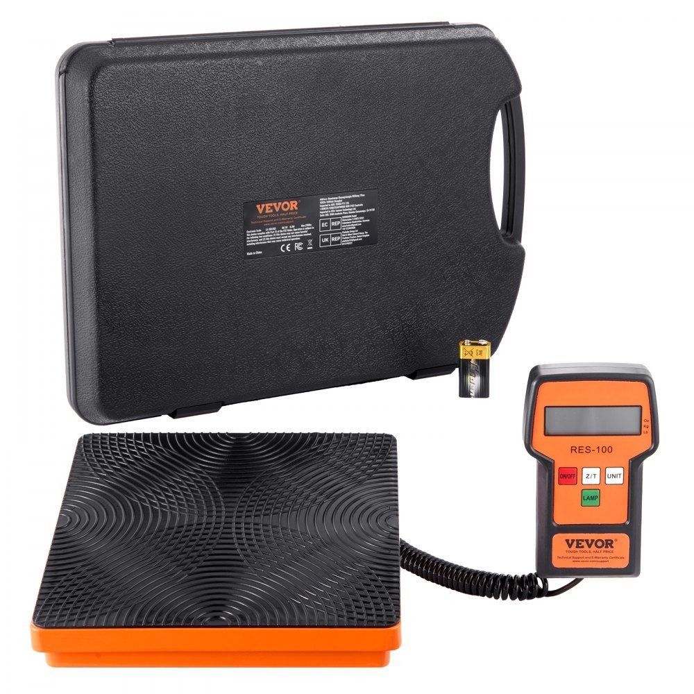 Refrigerant Scale 100kg Load Recovery Freon Scale with Wired Remote Control 5g High Precision Electronic Digital Recovery Weight Scale with Case and Dry Battery