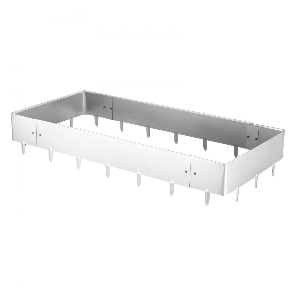 Lawn edging, pack of 10, 100 x 23 cm, bed edging, bed edging made of Corten steel with 11 connecting plates, bed edging, lawn slabs, mowing edge, garden palisade made of metal for flower beds and garden paths