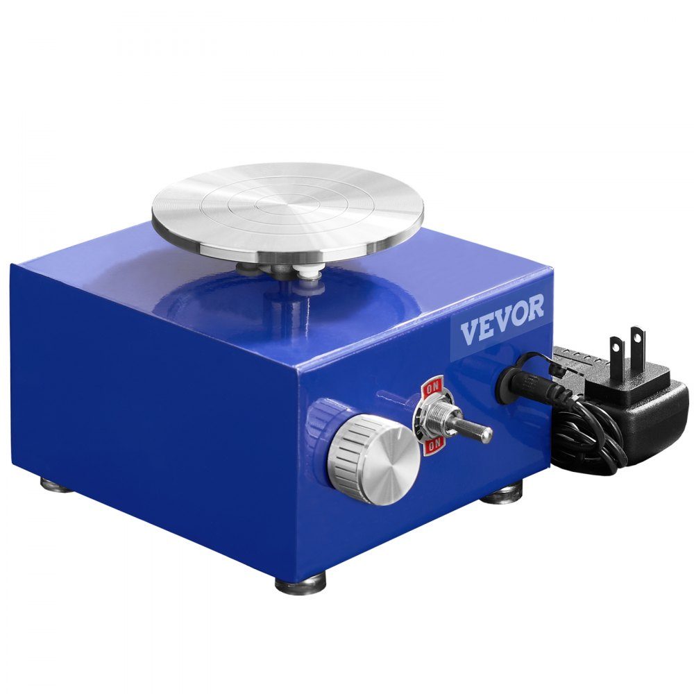 Pottery Wheel Ceramic Wheel 30W Blue Electric Pottery Wheel 10cm 300RPM Pottery Wheel Molding Machine with Apron Suitable for Beginners, Enthusiasts etc