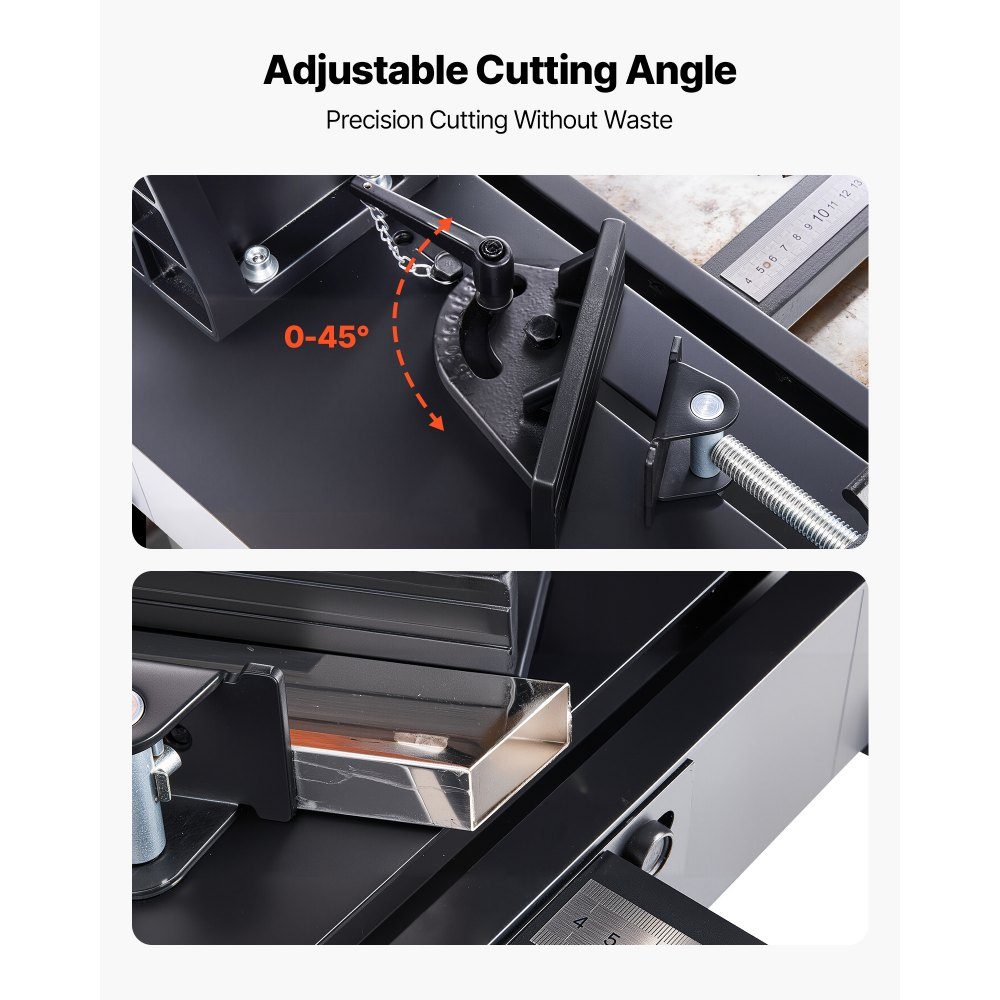 Kappsäge, Gehrungssäge mit 355 mm Kaltschnitt-Sägeblatt aus Edelstahl, bürstenlosem 3500-W-Motor und 750–1200 U/min, Metallkappsäge für quadratische und flache Metallrohre, I-förmige Stähle