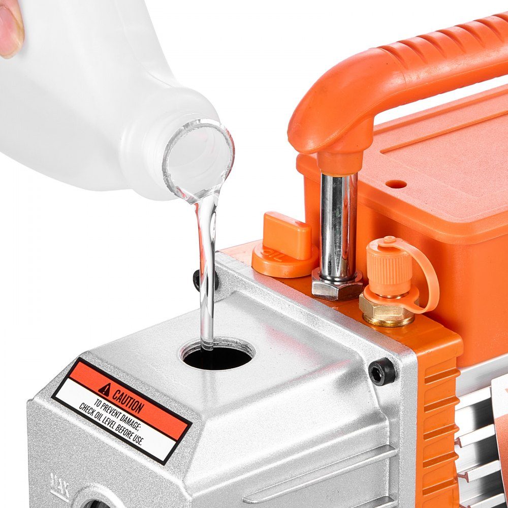 Vacuümpomp met manometer 4,5 CFM 127 l/min 250 W 1-traps draaischuifvacuümpomp manometerset voor R134a, R22, R410a, R1234YF en R32 met draagtas voor auto-airconditioner