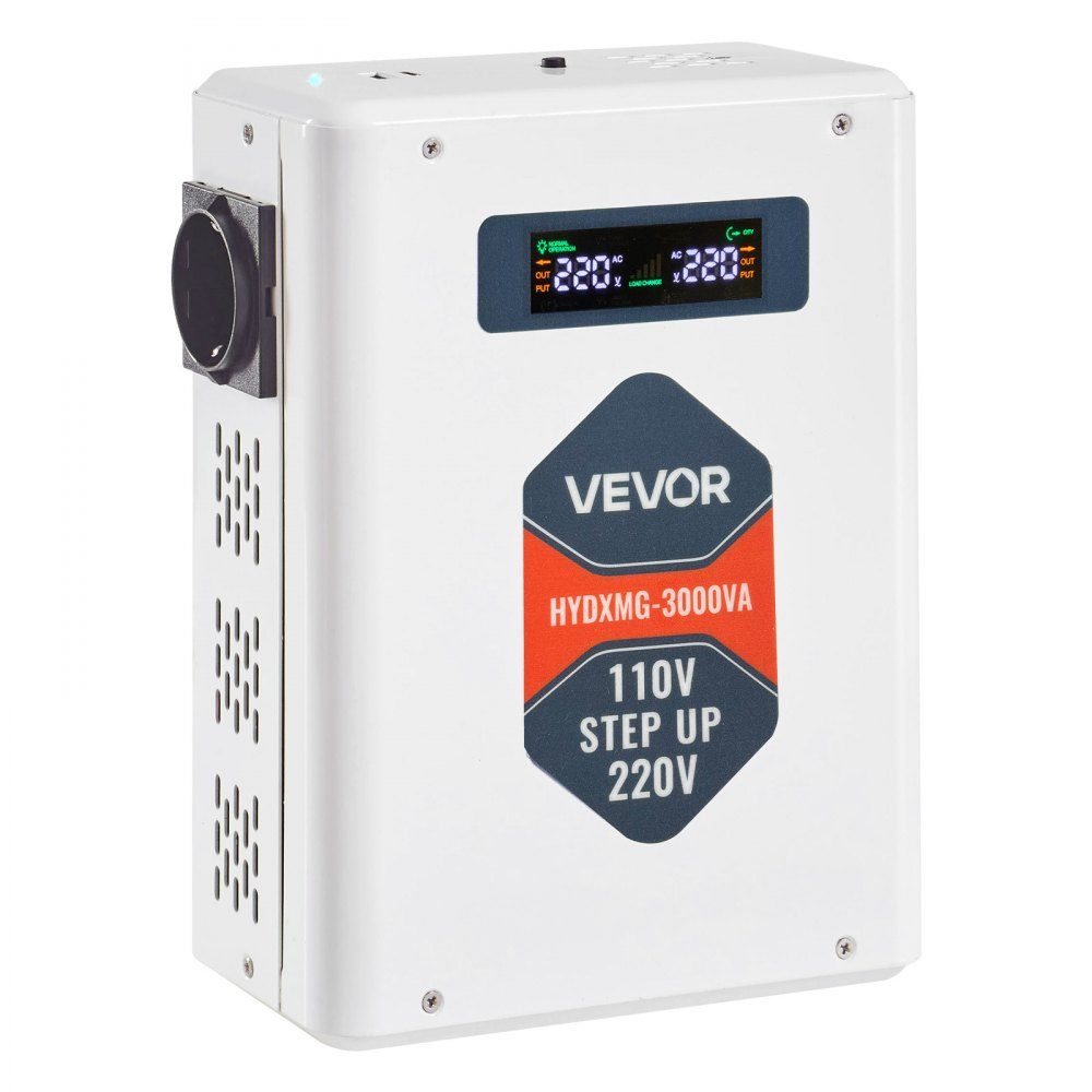 Step Up Voltage Converter 3000VA Heavy Duty Current Converter 110V to 220V Power Transformer with 2 EU Sockets USB Output LCD Display Temperature Protection for 220V Devices