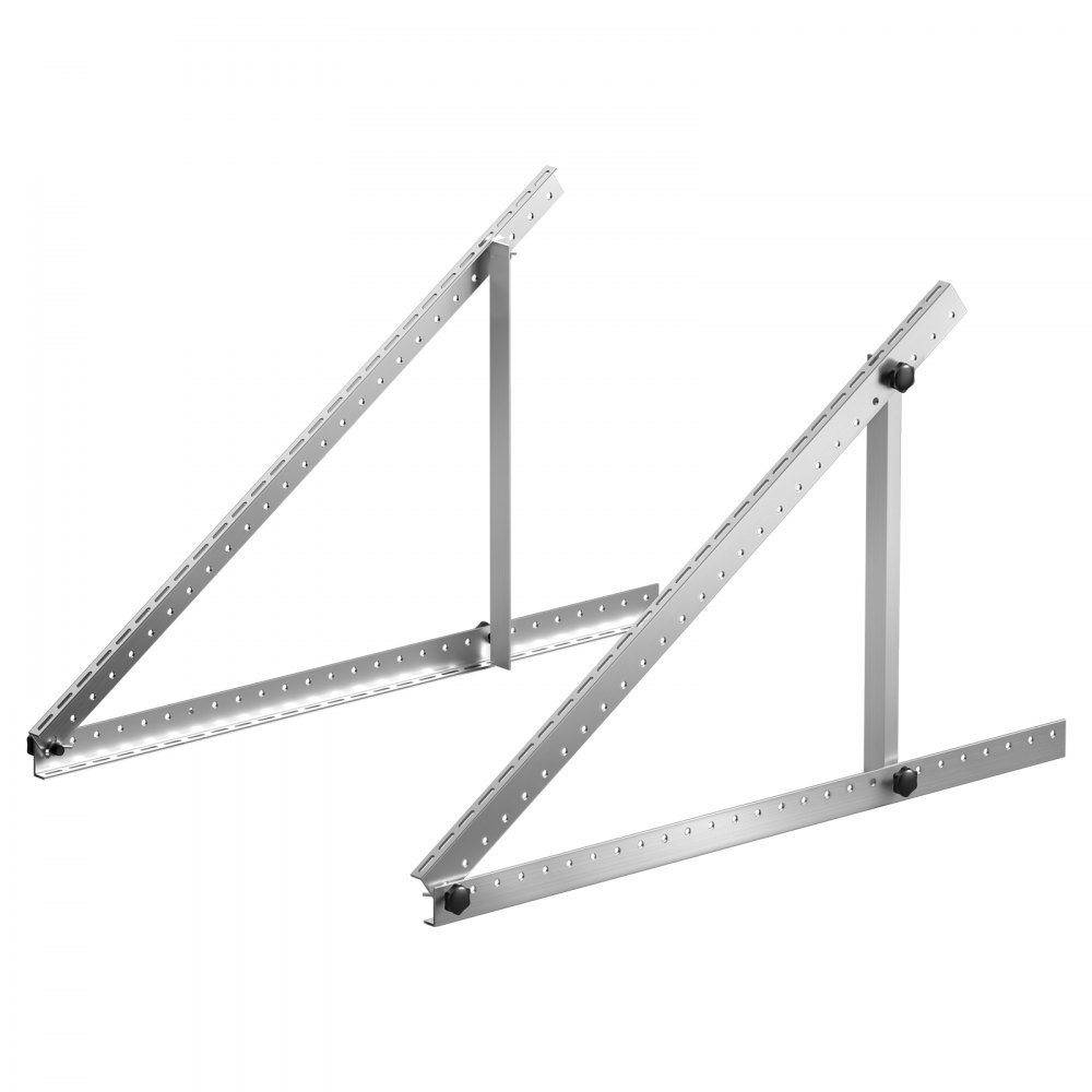 Zonnepaneelbeugels 50" 0-90° verstelbare zonnepaneelbeugels voor 100-550W zonnepanelen, lichtgewicht aluminium beugels met opvouwbare kantelpoten voor campers, daken, boten, off-grid
