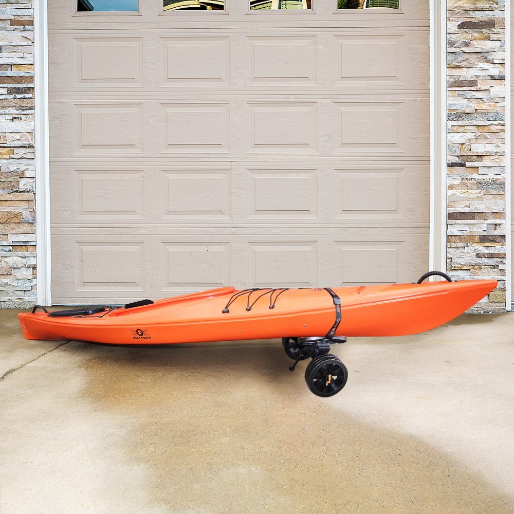 Kayak Cart, Aluminum Alloy Canoe Cart, 655 x 305 x 310mm, Load 145kg, Double Strap Design, Accessories for Boat Cart, Kayak, Canoe, Transport Cart, Trolley, Surf Cart, Boat Trailer, Folding Boat