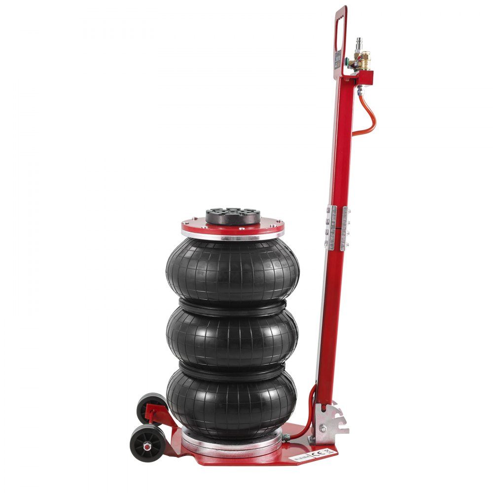 Pneumatyczny podnośnik samochodowy Triple Bag Air Jack 3 t, triple bag air Podnośnik pneumatyczny z poduszką powietrzną o wysokości podnoszenia jack 140-450 mm, skok 3-5 s z długim uchwytem, ​​podnośnik do naprawy samochodów osobowych i ciężarowych