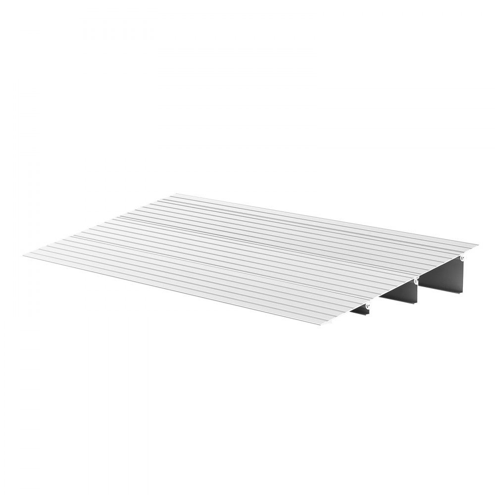 Türschwellenrampe, 423 x 864 x 87 mm, Rollstuhlrampe aus Aluminiumlegierung mit 360 kg Tragfähigkeit, Bordsteinrampen für Heimtreppen für Rollstühle, Roller, Gehhilfen, Fahrräder, Dreiräder